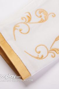 Vest Hoàng Tử Trắng Viền Vàng Vest Nam Tước