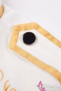 Vest Hoàng Tử Trắng Viền Vàng Vest Nam Tước