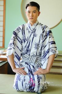 Nagagi Trà Đạo Cây Trúc Trắng - Thắt Lưng Thắt Sẵn