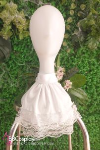 Nơ Cổ Hoàng Gia Trắng Ren 2 Tầng Nhỏ