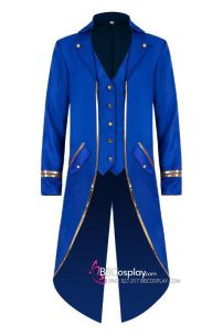 Vest Hoàng Tử Xanh Viền Vàng Đuôi Tôm