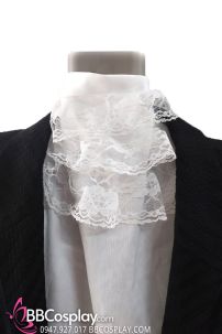 Bèo Cổ Áo Trắng Ren 3 Tầng - Có Giả Áo