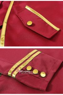 Vest Tuxedo Hoàng Tử Đỏ Viền Vàng