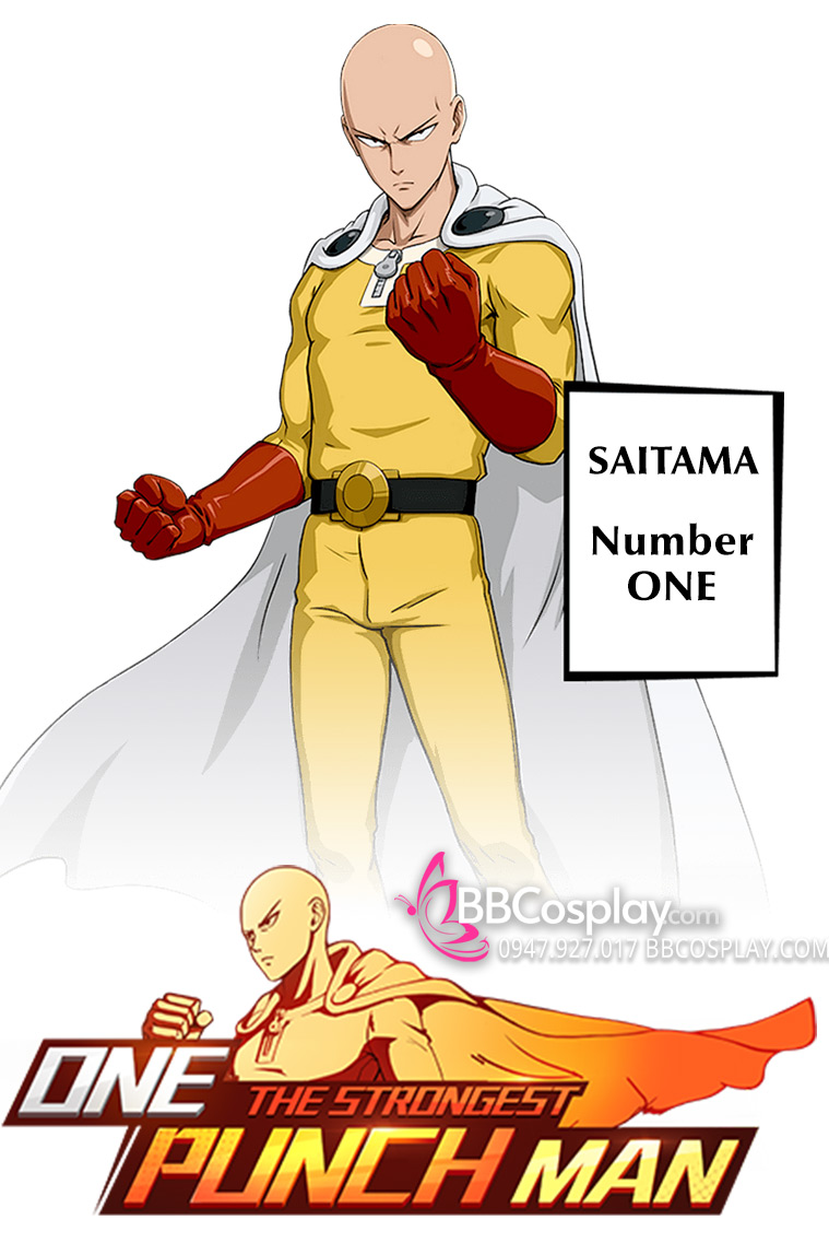 Bộ Cosplay Saitama Thánh Phồng Tôm Trong One Punch Man Mẫu 3D