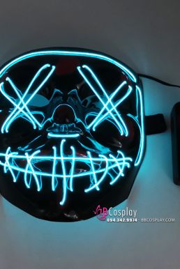 Mặt Nạ Halloween Có Đèn Led Vàng Điện Tử Dùng Pin