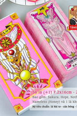 Bộ Bài Sakura Tiêu Chuẩn 57 Lá Màu Hồng Trong Thủ Lĩnh Thẻ Bài