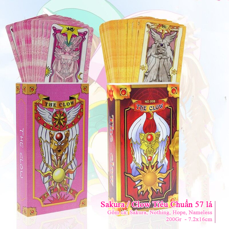 Bộ Bài Sakura Tiêu Chuẩn 57 Lá Màu Hồng Trong Thủ Lĩnh Thẻ Bài