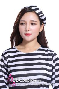 Đồ Nữ Tù Nhân Sọc Đen Trắng