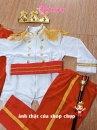 Trang Phục Hoàng Tử Anh Quốc Cho Bé - Áo Trắng Choàng Đỏ