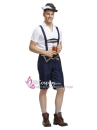 Trang Phục Lễ Hội Oktoberfest - Bia Đức Nam Áo Trắng Quần Yếm Xanh Dương