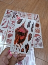 Hình Xăm Dán Halloween - Hình Xăm Sẹo Giả
