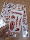 Hình Xăm Dán Halloween - Hình Xăm Sẹo Giả