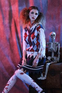 Quần Áo Nữ Sinh Zombie Hoá Trang Halloween