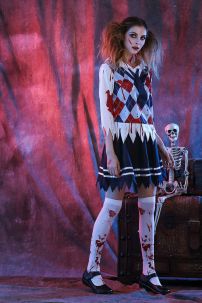 Quần Áo Nữ Sinh Zombie Hoá Trang Halloween