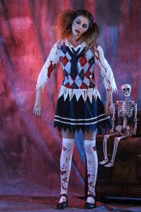 Quần Áo Nữ Sinh Zombie Hoá Trang Halloween