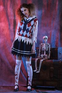 Quần Áo Nữ Sinh Zombie Hoá Trang Halloween
