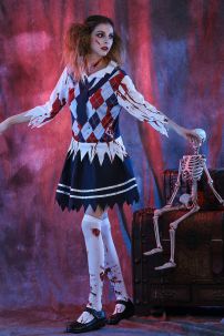 Quần Áo Nữ Sinh Zombie Hoá Trang Halloween