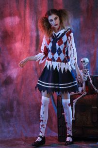 Quần Áo Nữ Sinh Zombie Hoá Trang Halloween