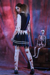 Quần Áo Nữ Sinh Zombie Hoá Trang Halloween