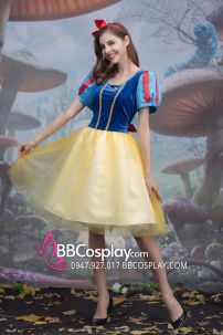 Đồ Công Chúa Bạch Tuyết Váy Ngắn Vải Nhung