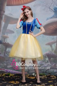 Đồ Công Chúa Bạch Tuyết Váy Ngắn Vải Nhung