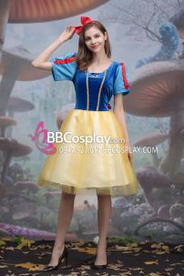 Đồ Công Chúa Bạch Tuyết Váy Ngắn Vải Nhung