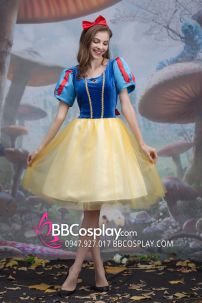 Đồ Công Chúa Bạch Tuyết Váy Ngắn Vải Nhung