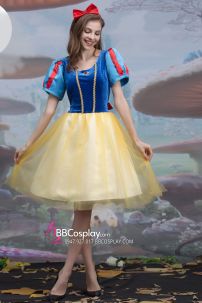 Đồ Công Chúa Bạch Tuyết Váy Ngắn Vải Nhung