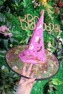 Nón Phù Thủy 1 Lớp Màu Hồng