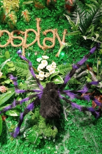 Mô Hình Nhện Trang Trí Halloween 120Cm - Màu Tím