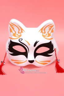 Mặt Nạ Hồ Ly Đen Cam