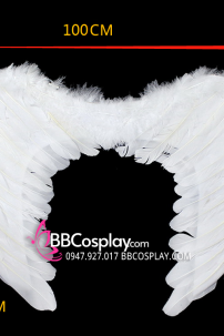Cánh Thiên Thần Trắng Cực Đại 100Cm - Loại Lông Ngỗng
