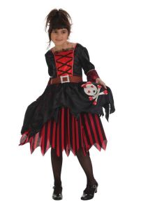 Đồ Đầm Hải Tặc Đỏ Đen Thắt Lưng Nâu