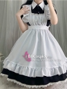 Đồ Nàng Hầu Maid Cổ Sơ Mi Tay Phồng - Màu Đen