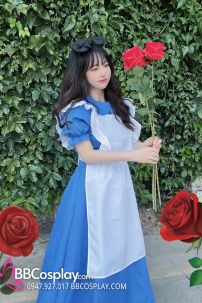 Trang Phục Nàng Hầu Dáng Dài - Màu Xanh Dương