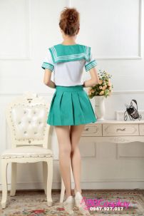 Đồng Phục Seifuku Nữ Sinh Giá Rẻ - Xanh Lá Tay Ngắn
