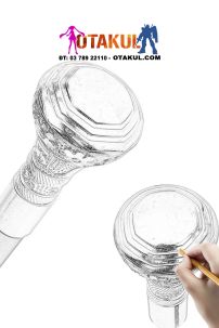 Gậy Quý Tộc Đầu Tròn Vàng Hoa Văn Tinh Tế Đẹp Mắt Tỉ Mĩ