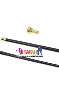 Gậy Quý Tộc Đầu Tròn Vàng Hoa Văn Tinh Tế Đẹp Mắt Tỉ Mĩ