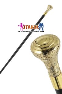 Gậy Quý Tộc Đầu Tròn Vàng Hoa Văn Tinh Tế Đẹp Mắt Tỉ Mĩ