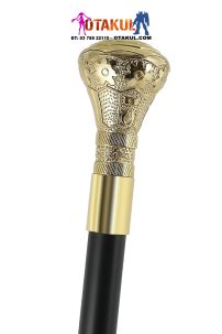 Gậy Quý Tộc Đầu Tròn Vàng Hoa Văn Tinh Tế Đẹp Mắt Tỉ Mĩ