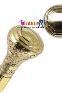 Gậy Quý Tộc Đầu Tròn Vàng Hoa Văn Tinh Tế Đẹp Mắt Tỉ Mĩ