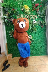 Trang Phục Mascot Gấu Brown Quần Xanh