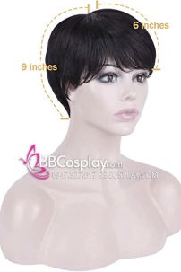 Tóc Giả Nam Hàn Quốc Màu Đen - Nâu - Nâu Sáng