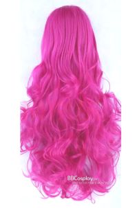 Tóc Giả Hồng Đậm Xoăn Dài 60Cm