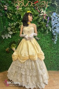 Đồ Dạ Tiệc Tiểu Thư Dạng Váy Cúp Ngực  - Màu Vàng