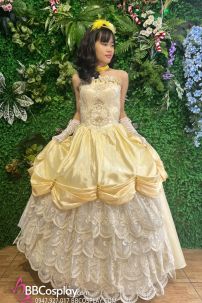 Đồ Dạ Tiệc Tiểu Thư Dạng Váy Cúp Ngực  - Màu Vàng