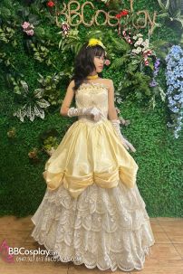 Đồ Dạ Tiệc Tiểu Thư Dạng Váy Cúp Ngực  - Màu Vàng