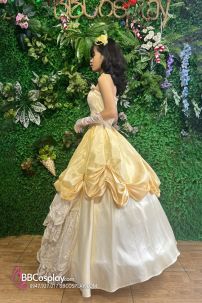 Đồ Dạ Tiệc Tiểu Thư Dạng Váy Cúp Ngực  - Màu Vàng