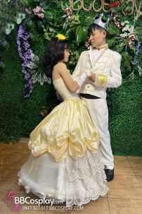 Đồ Dạ Tiệc Tiểu Thư Dạng Váy Cúp Ngực  - Màu Vàng