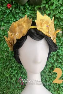 Vòng Lá Nguyệt Quế Hy Lạp - Mẫu Full Đầu Đính Hạt Trắng